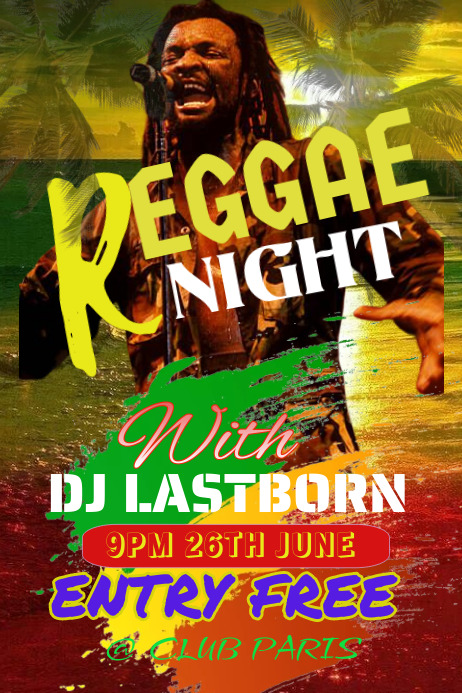 REGGAE CONCERT NIGHT Template | PosterMyWall