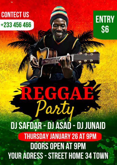 Reggae Template | PosterMyWall