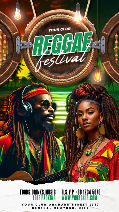 Modèle reggae festival | PosterMyWall