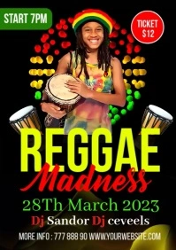 Reggae madness A4 template