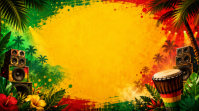 Reggae Music Event Digital Display | Jamaica Reggae Music Banner Design template