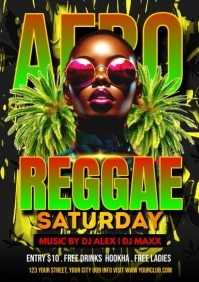 reggae night club party video template A4
