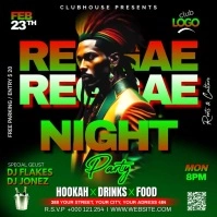 REGGAE NIGHT PARTY FLYER TEMPLATE POSTER