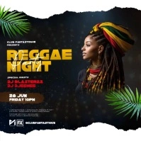 Reggae Party Ad Social Media Instagram-Beitrag template