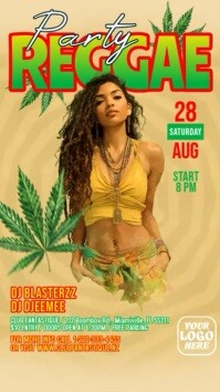 Reggae Party Digital Display (9:16) template