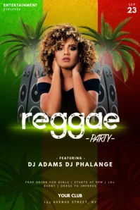 Reggae Party Flyer Template Poster