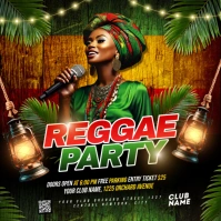 reggae party invitation Publicación de Instagram template