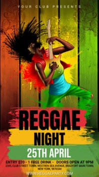 Reggae Night Party História do Instagram template