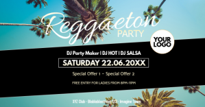 Reggaeton Latin Salsa Caliente Event Party ad Facebook begivenhed cover template