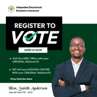 Register to vote Instagram Post template