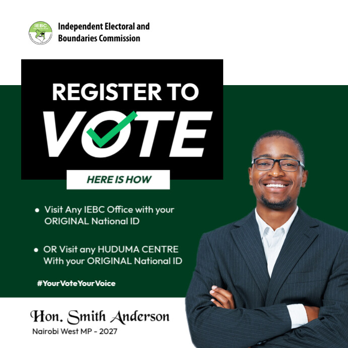 Registration Vote Design Register to vote Template | PosterMyWall