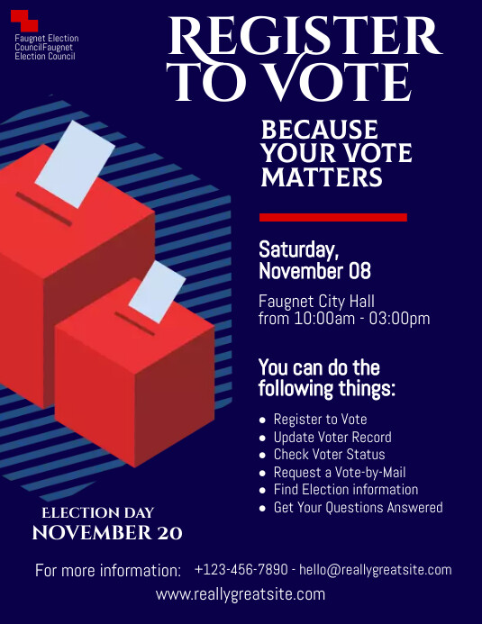 Register To Vote Flyer Template | PosterMyWall