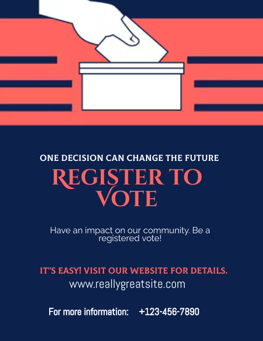 Register To Vote Flyer Template | PosterMyWall