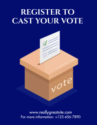 Registration Vote Design Register To Vote Flyer Template | PosterMyWall