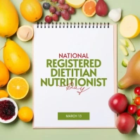 Registered dietritian nutritionist day Instagram-bericht template