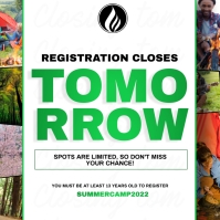 Registration Closing Flyer Instagram Plasing template