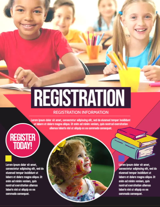Modèle School Registration Prospectus | PosterMyWall