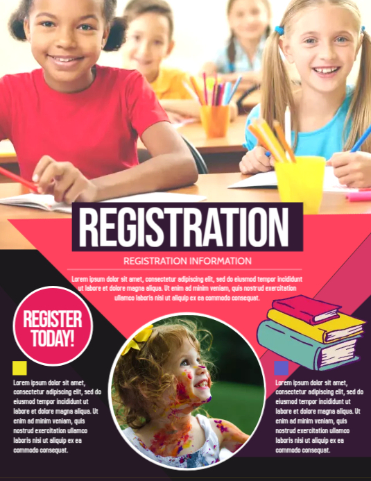 Program Registration Flyer Registration Template | PosterMyWall