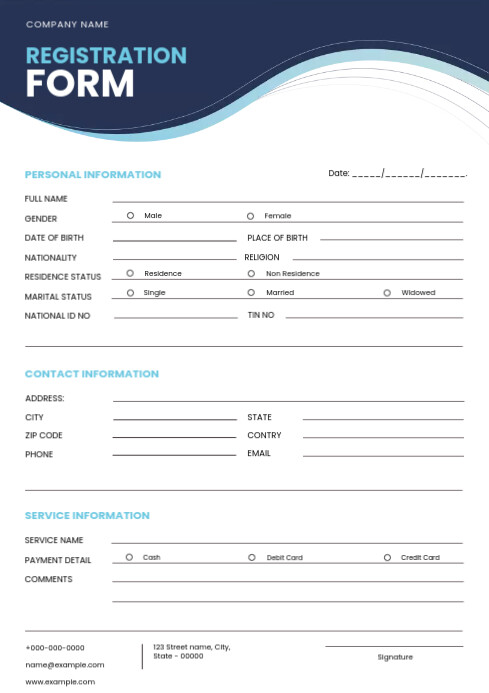 Registration From Template | PosterMyWall