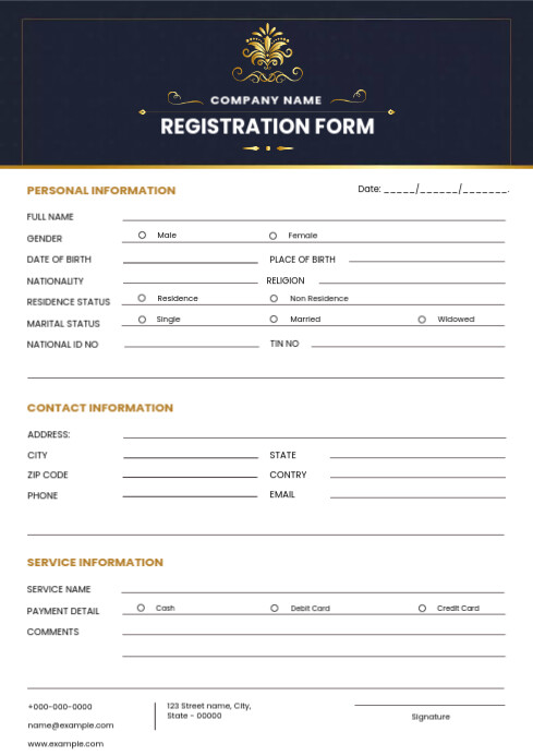 Registration Form Template | PosterMyWall