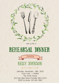 Rehearsal dinner party invitation Template | PosterMyWall