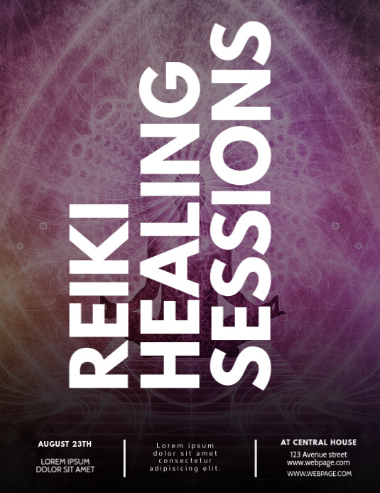 Reiki Healing Sessions Flyer Design Template PosterMyWall
