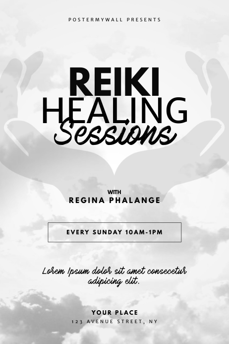 Reiki Heilsitzungen Flyer Design Template Vorlage Postermywall