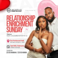 Relationship Enrichment Sunday Church Poster template