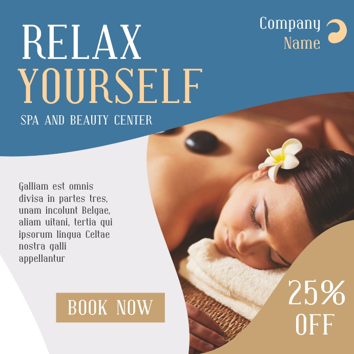 Relaxation Posts relax yourself instagram post advertisement Template | PosterMyWall