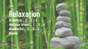 Relaxation breathing poster Prezentacja (16:9) template