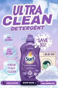 Roxo Laundry Detergent Advertisement โปสเตอร์ Template