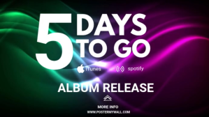 紫色 Album Release Countdown Digitale Vertoning Template