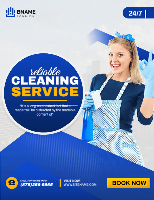 Reliable Cleaning Service Template PosterMyWall