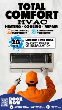 Reliable HVAC Repair And Comfort Instagram Story template
