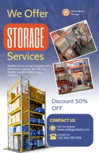 Reliable Storage Services Advertisement Template Half Page Wide