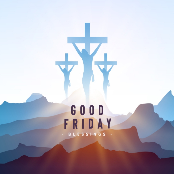 Religious good Friday with crucifixion design Template | PosterMyWall