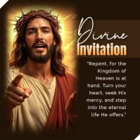 สีดำ Religious Invitation Pos Instagram Template