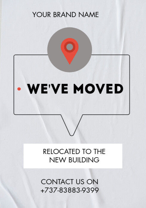 Printer Relocation Poster Pamflet Relokasi Templat | PosterMyWall
