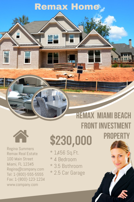 Plantilla de El Inmobiliario de Remax | PosterMyWall