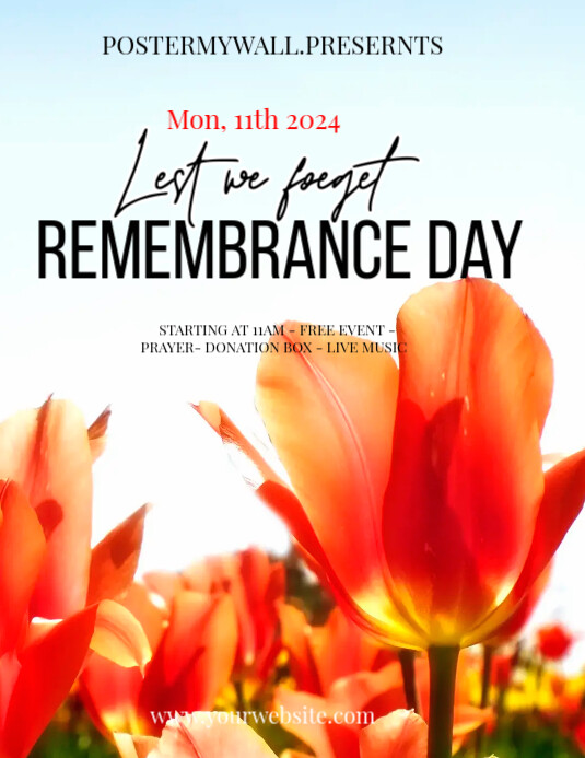 remebrance day Folheto (US Letter) template