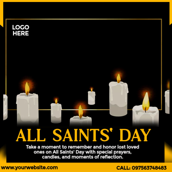 happy all saints day Instagram Post template