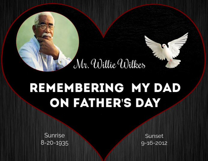 Remembering Dad on Father's Day Pamflet (Letter AS) template