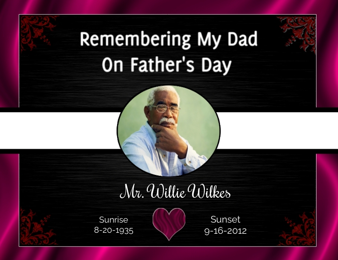 Remembering Dad on Father's Day Template | PosterMyWall