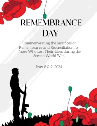 Remembrance and reconciliation day Flyer (format US Letter) template