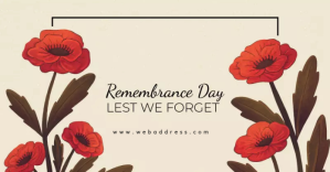 remembrance day Facebook Shared Image template