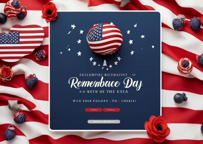 Remembrance Day Design Cartolina template