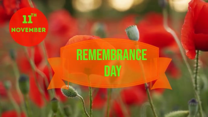 Remembrance Day YouTube 缩略图 template