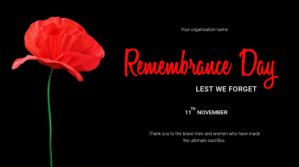 Remembrance day Prezentacja (16:9) template