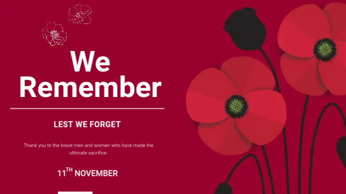 Remembrance Day Template | PosterMyWall