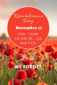 Remembrance Day Illustration Pinterest template